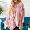 Retreat To The Alps Cable Knit Sweater In Blush Image - 1
