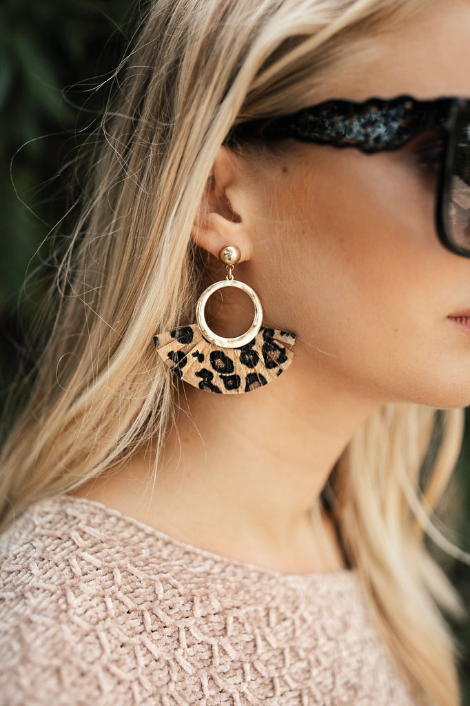 Fifth And Chic Leopard Earrings