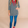  black Stripes In Soho Tunic in Black 