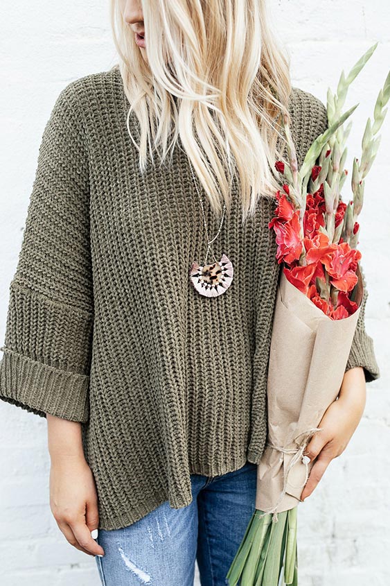 Champagne Sparkle Necklace In Blush Image - 1