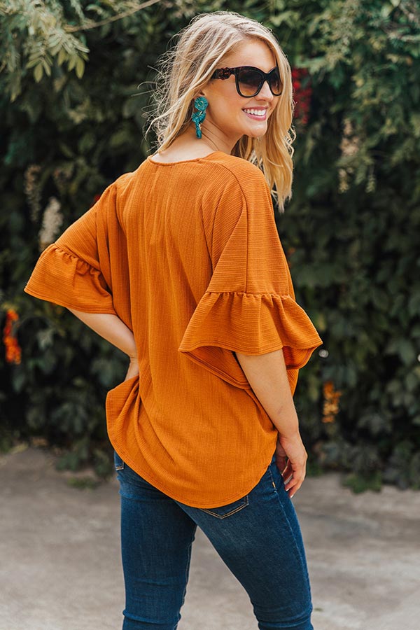 Leaves and Lattes Shift Top in Pumpkin Image - 4