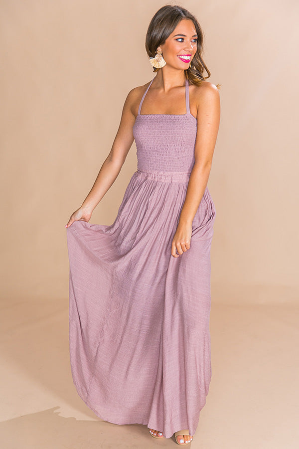 Making Headlines Maxi Dress in Blush Image - 2