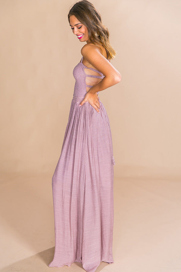 Making Headlines Maxi Dress in Blush Image - 3