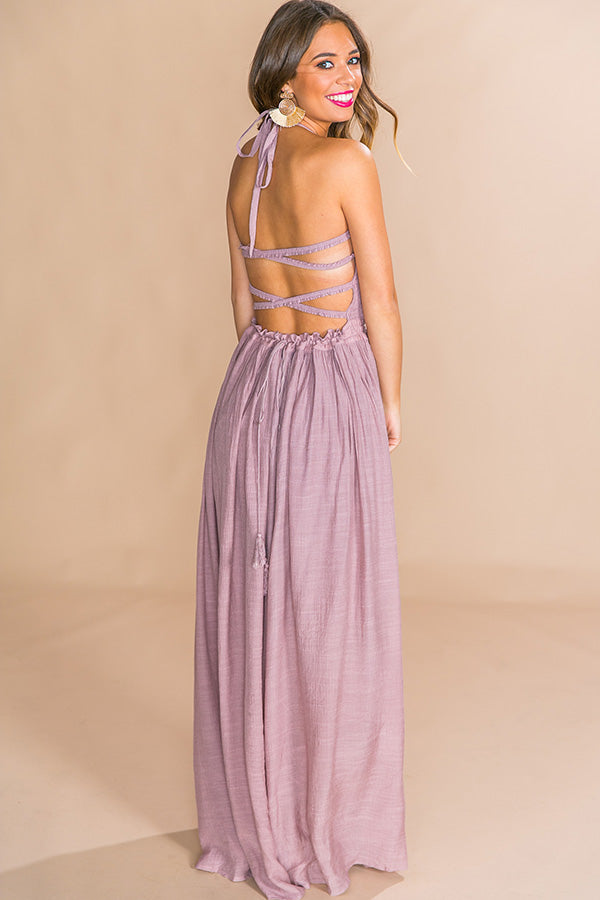 Making Headlines Maxi Dress in Blush Image - 4