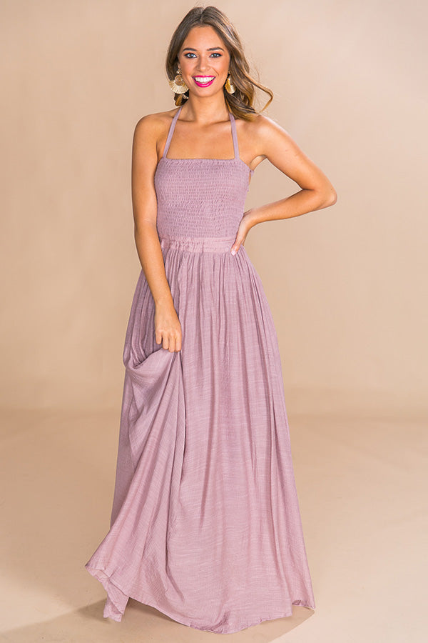 Making Headlines Maxi Dress in Blush Image - 1