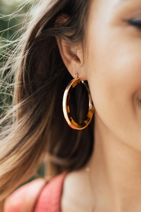 Meet Me On Stage Tortoiseshell Earrings Image - 1