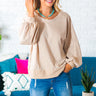Cozy By The Bonfire Sweater in Iced Latte Image - 1