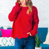 Colorado Cabin Chenille Sweater in Red Image - 1