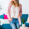 Champagne At The Cabin Chenille Cardigan in Blush Image - 1