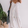Milan Stripe Jumpsuit in Cream Image - 1