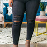 The Willow Mid Rise Distressed Skinny Curves Image - 1