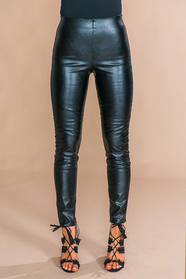 Showstopper Faux Leather High Waist Leggings