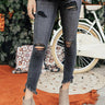 The Ezra High Waist Distressed Skinny Image - 1