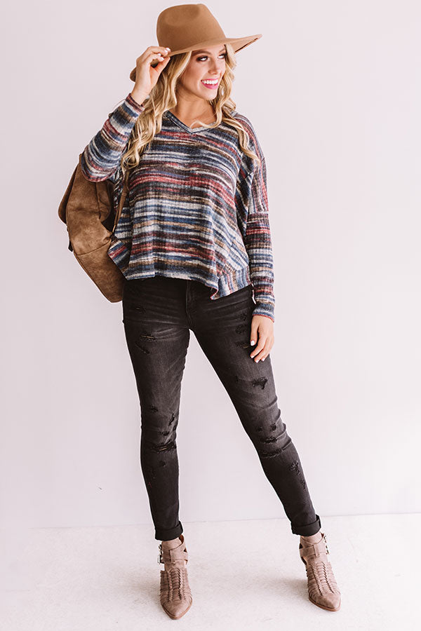 Rocky Mountain Skies Shift Top in Blue Image - 1