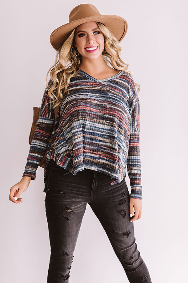 Rocky Mountain Skies Shift Top in Blue Image - 2