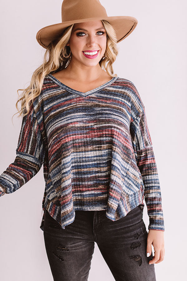 Rocky Mountain Skies Shift Top in Blue Image - 5