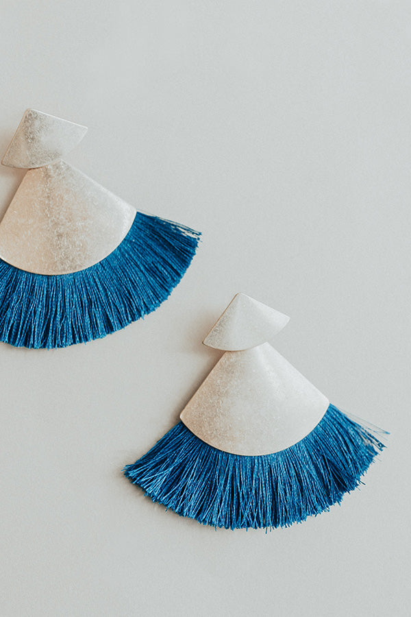 Sparks Will Fly Earrings In Lapis Blue