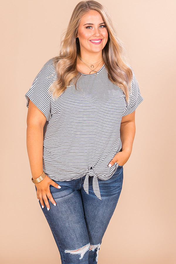 Chic In Stripes Shift Tee Curves