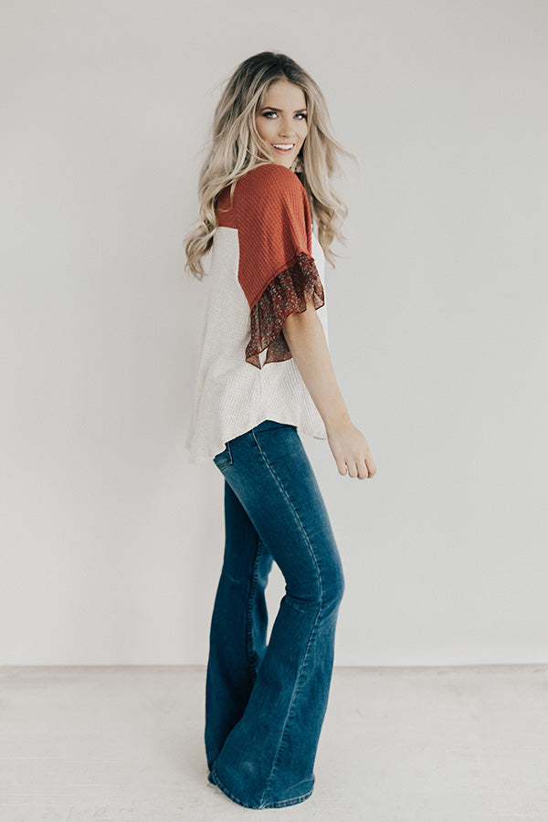 Butterfly Kisses Shift Top in Aurora Red Image - 4