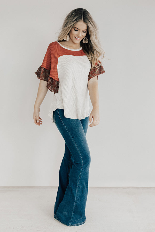 Butterfly Kisses Shift Top in Aurora Red Image - 1