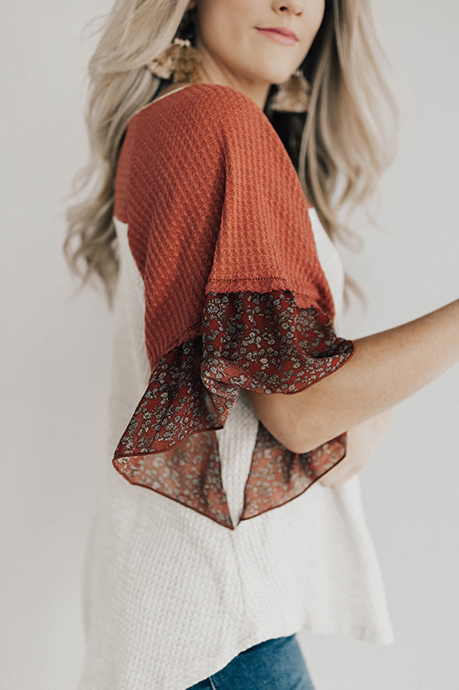 Butterfly Kisses Shift Top in Aurora Red Image - 3