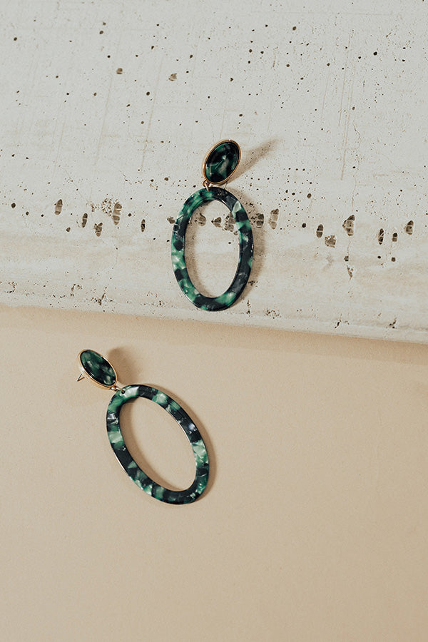 Carpet Runway Earrings In Green
