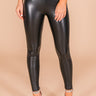 Celeb Status Faux Leather High Waist Legging in Black Image - 1