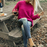 Snuggles Divine Tunic Sweater in Fuchsia Image - 1