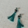 London Dreaming Tassel Earrings In Turquoise Image - 1