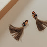 London Dreaming Tassel Earrings In Brown Image - 1