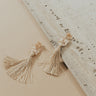 London Dreaming Tassel Earrings In Cream Image - 1