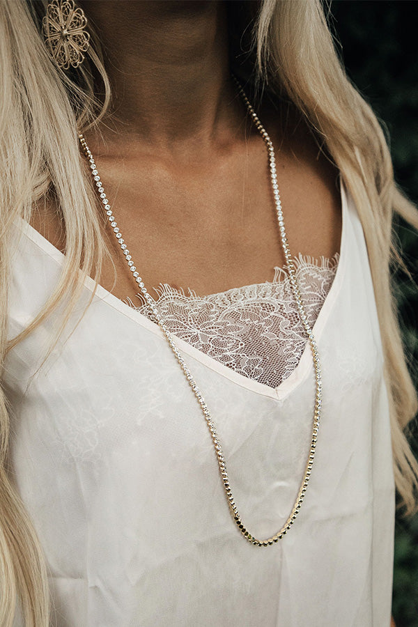 Backstage Bound Necklace In Gold