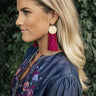 Mod Moment Tassel Earrings In Wine Image - 1
