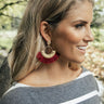 Fan Favorite Earrings in Wine Image - 1