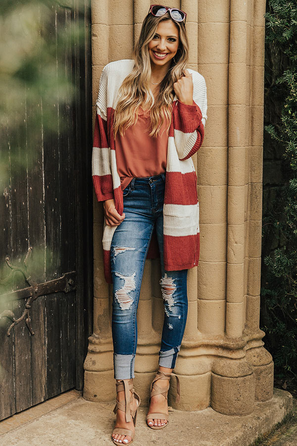 Manhattan Macchiatos Stripe Cardigan Image - 2