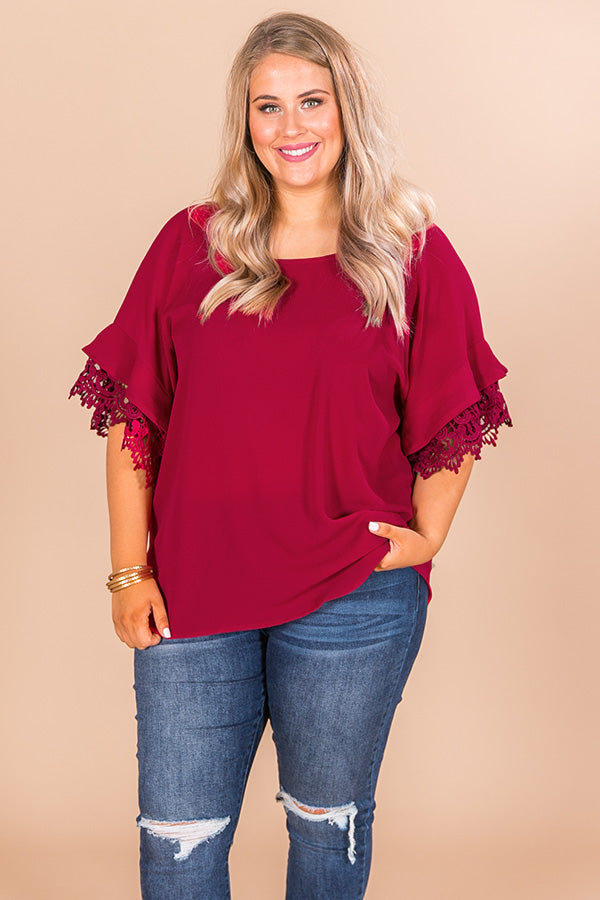 Makin' A Statement Shift Top in Wine Curves Image - 3