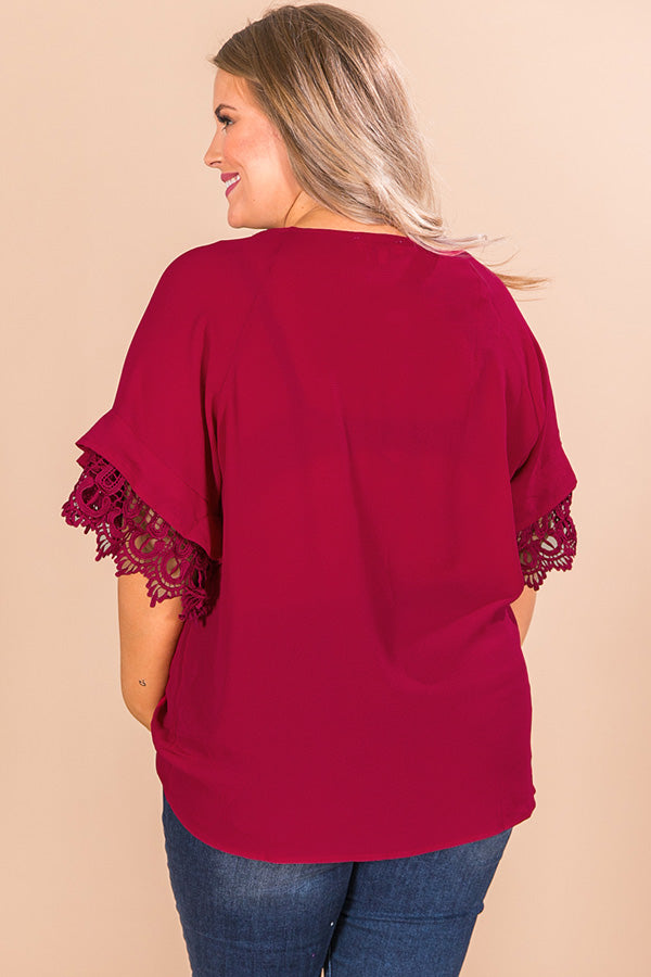 Makin' A Statement Shift Top in Wine Curves Image - 4