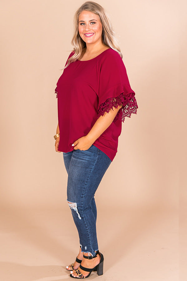 Makin' A Statement Shift Top in Wine Curves Image - 2