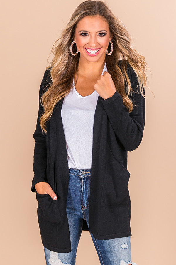 Colorado Crushing Cardigan In Black Image - 1