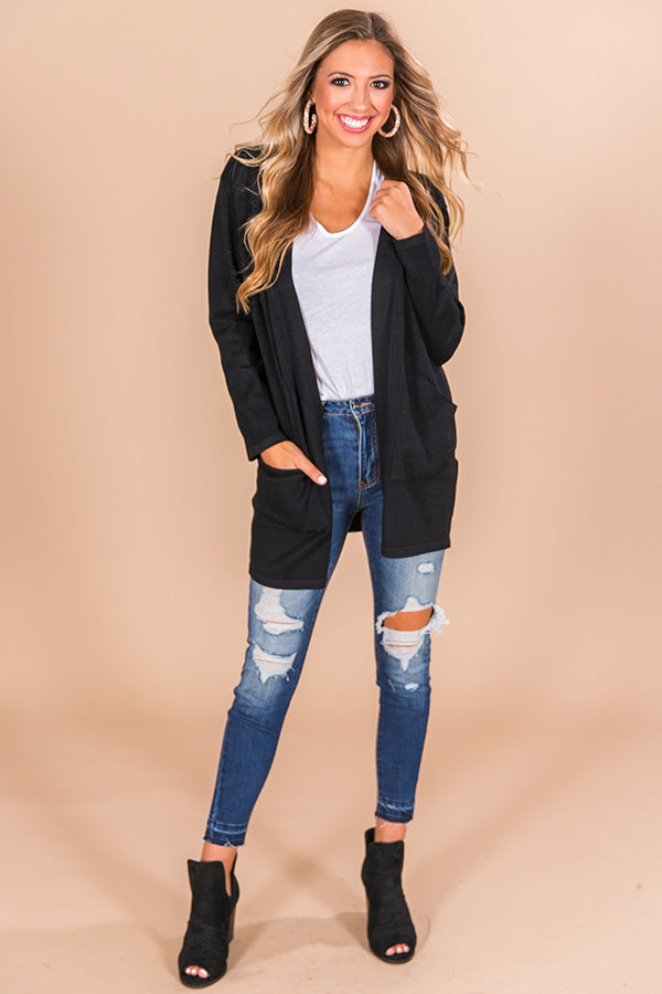 Colorado Crushing Cardigan In Black Image - 1