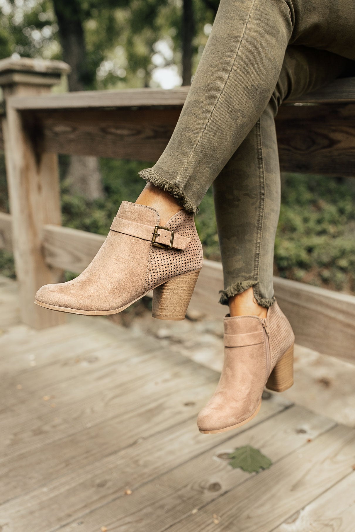 The Laney Faux Suede Bootie Image - 1