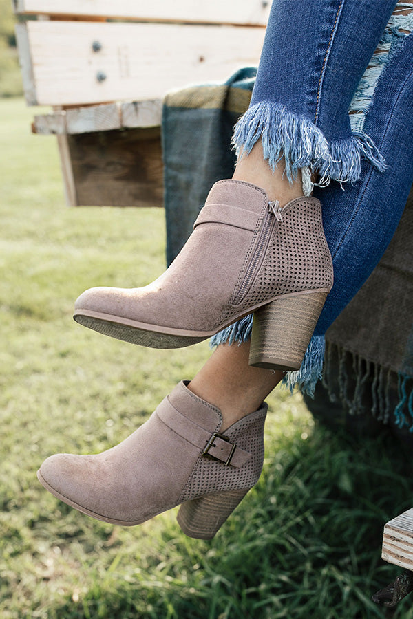 The Laney Faux Suede Bootie Image - 3