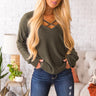 Cozy in Denver Shift Top in Army Green Image - 1