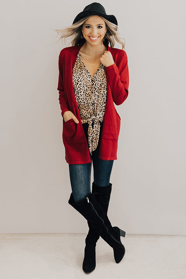 Colorado Crushing Cardigan In Crimson Image - 1