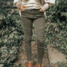 The Morrison Mid Rise Moto Skinny in Martini Olive Image - 1