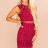 Tonic Time Lace Dress in Maroon Image - 1