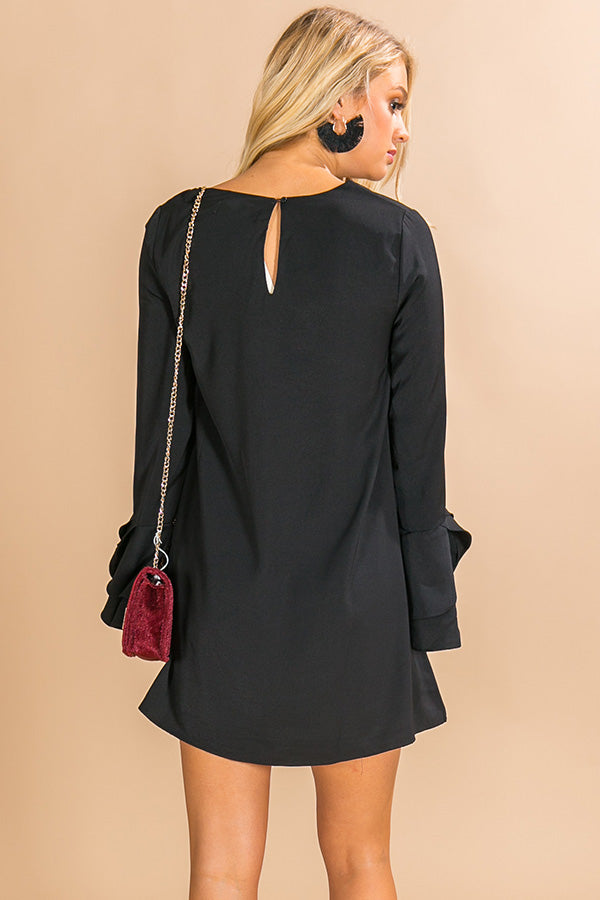 London Happy Hour Shift Dress in Black Image - 4