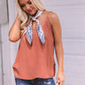 Living In The Limelight Lace Tank in Rustic Rose Image - 1