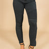 The Morrison Mid Rise Moto Skinny in Black Image - 1