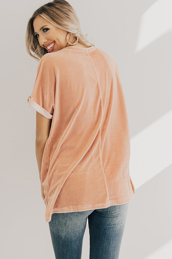 Velvet Sass Tee in Pink Image - 4